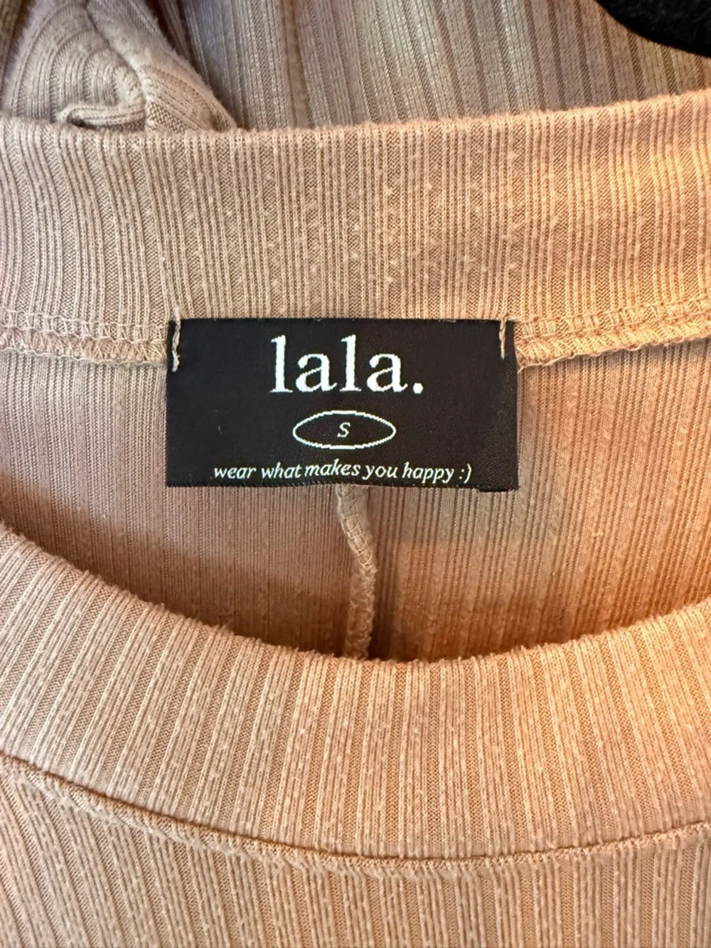 Dressed in LALA Beige Ribbed Lounge Pantsuit Set - Picture 4 of 4
